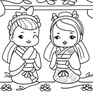 Pagina Para Colorir Das Bonecas Tradicionais Hinamatsuri 72215-59650