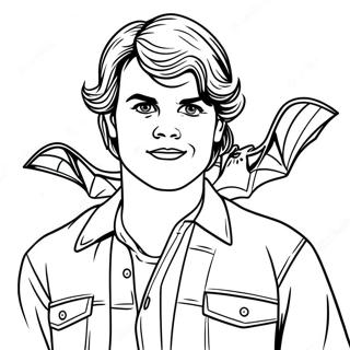 Pagina Para Colorir Do Steve Harrington Com O Bastao 72235-59662