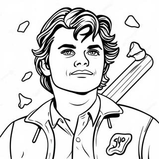 Pagina Para Colorir Do Steve Harrington Com O Bastao 72235-59663