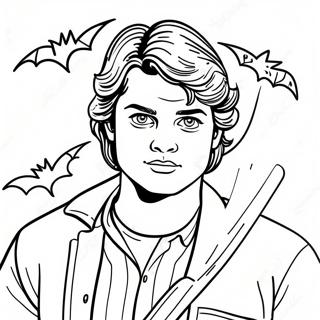 Pagina Para Colorir Do Steve Harrington Com O Bastao 72235-59664