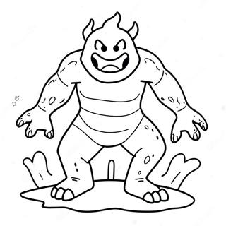 Monstro De Lava Páginas Para Colorir