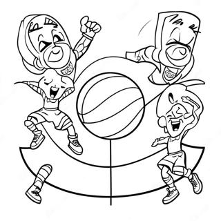 Pagina Para Colorir Dos Harlem Globetrotters Com Truques De Basquete 72405-59792