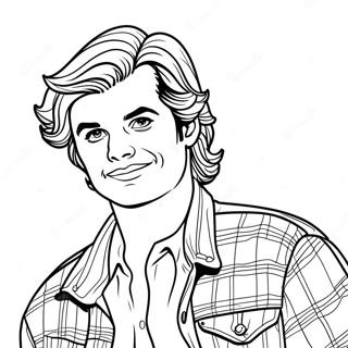 Pagina Para Colorir Do Steve Harrington Legal Com Cabelo 72515-59890