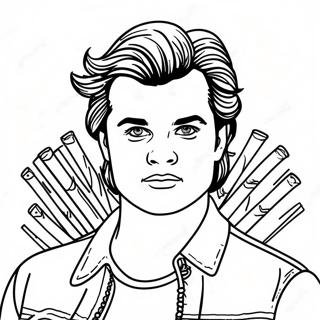 Pagina Para Colorir Do Steve Harrington Legal Com Cabelo 72515-59891