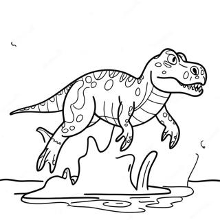 Pagina Para Colorir Do Baryonyx Nadando Na Agua 72535-59894