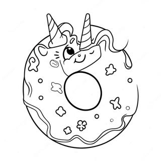 Pagina Para Colorir Do Donut De Unicornio Brilhante 72545-59906