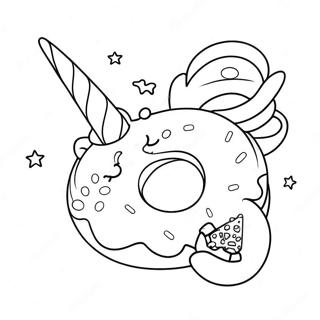 Pagina Para Colorir Do Donut De Unicornio Brilhante 72545-59907