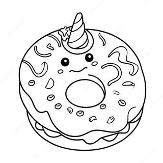 Pagina Para Colorir Do Donut De Unicornio Brilhante 72545-59908