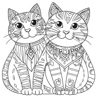 Pagina Para Colorir Gatos Coloridos De Laurel Burch 72785-60103