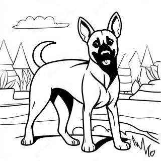 Pagina Para Colorir Malinois Belga Brincalhao 72875-60171