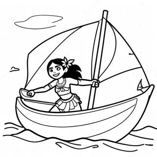 Pagina Para Colorir Da Moana Navegando Em Um Canoa 72-63