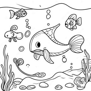 Pagina Para Colorir De Cena Do Fundo Do Mar 73084-60332