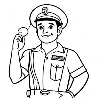 Robin Com O Uniforme Do Scoops Ahoy Pagina Para Colorir 73105-60354