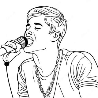 Pagina Para Colorir Do Justin Bieber Cantando No Palco 7315-5950