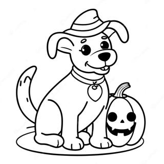 Pagina Para Colorir Do Cachorro De Halloween 7324-5954