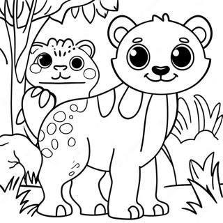 Pagina Para Colorir De Animais Coloridos Da Selva 73295-60505