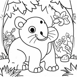 Pagina Para Colorir De Animais Coloridos Da Selva 73295-60506