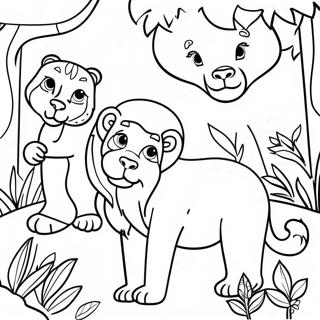 Pagina Para Colorir De Animais Coloridos Da Selva 73295-60508