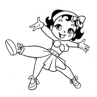 Pagina Para Colorir Da Betty Boop Dancando 732-587