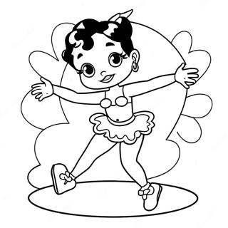 Pagina Para Colorir Da Betty Boop Dancando 732-588