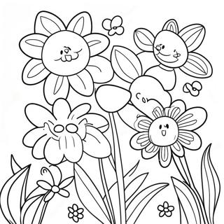 Pagina Para Colorir De Flores Coloridas Da Primavera 73305-60522