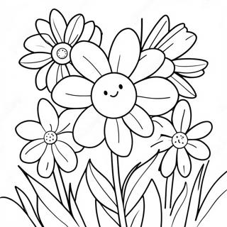 Pagina Para Colorir De Flores Coloridas Da Primavera 73305-60523