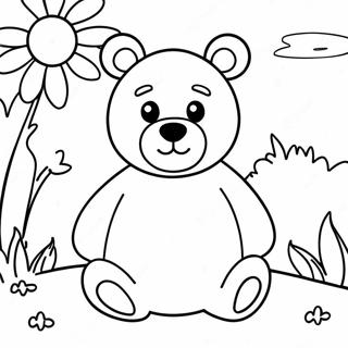 Urso Funshine Páginas Para Colorir