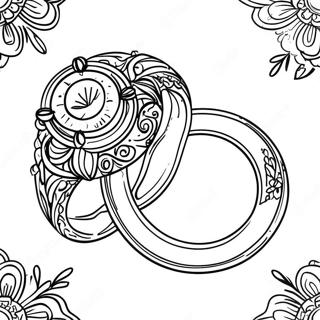 Pagina Para Colorir De Alianca De Casamento Elegante 73355-60559