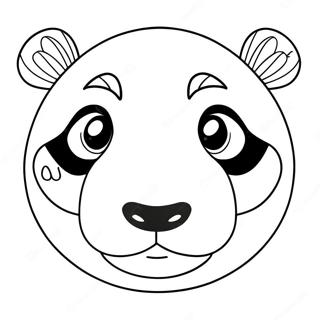 Pagina Para Colorir De Rosto De Panda Fofo 73656-60799