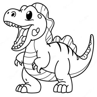 Pagina Para Colorir Do Rex O Dinossauro Rugindo 73746-60866