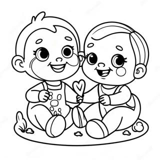 Pagina Para Colorir De Bebes Brincando Com Brinquedos 73775-60890