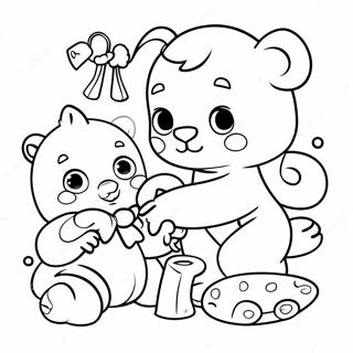 Pagina Para Colorir De Bebes Brincando Com Brinquedos 73775-60892