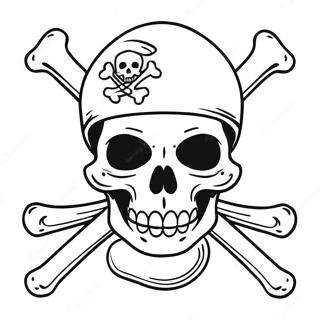 Pagina Para Colorir Da Bandeira Pirata Com Caveira E Ossos Cruzados 73825-60922