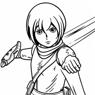 Pagina Para Colorir Da Mikasa Em Equipamento De Batalha 73846-60946