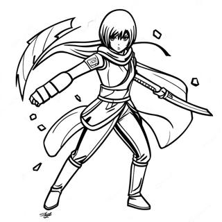 Pagina Para Colorir Da Mikasa Em Equipamento De Batalha 73846-60947