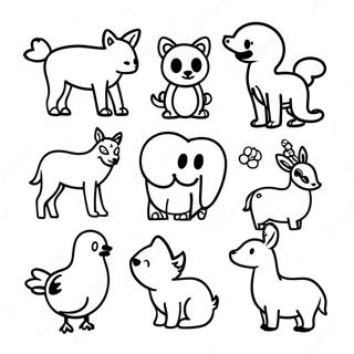 Pagina Para Colorir De Silhuetas De Animais Minimalistas 7395-6014