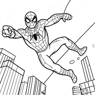 Pagina Para Colorir Do Homem Aranha Zumbi Balancando Pela Cidade 74096-61133