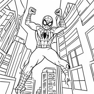 Pagina Para Colorir Do Homem Aranha Zumbi Balancando Pela Cidade 74096-61134