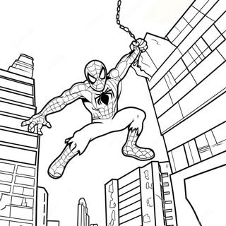 Pagina Para Colorir Do Homem Aranha Zumbi Balancando Pela Cidade 74096-61135