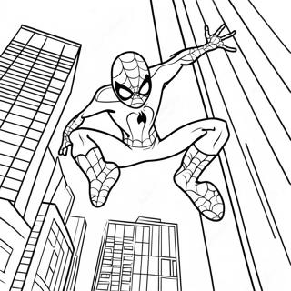 Pagina Para Colorir Do Homem Aranha Zumbi Balancando Pela Cidade 74096-61136