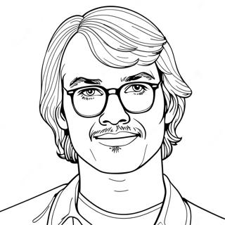 Pagina Para Colorir Retrato Assustador De Jeffrey Dahmer 74116-61157