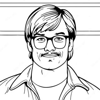 Pagina Para Colorir Retrato Assustador De Jeffrey Dahmer 74116-61160