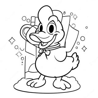 Pagina Para Colorir Do Pato Donald Em Uma Festa Colorida 74196-61218