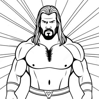 Pagina Para Colorir De Pose De Acao De Superestrela Da Wwe 74286-61295