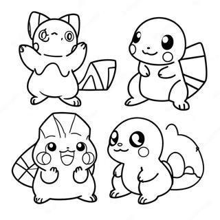 Evolução Pokemon Páginas Para Colorir