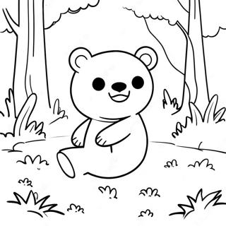 Pagina Para Colorir Do Teddiursa Brincando Na Floresta 74486-61449