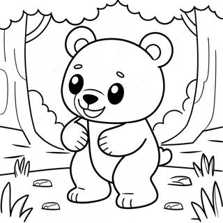 Pagina Para Colorir Do Teddiursa Brincando Na Floresta 74486-61451