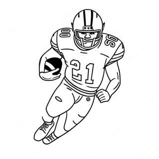 Pagina Para Colorir Do Ezekiel Elliott Correndo Com A Bola 74506-61469