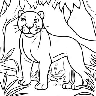 Pagina Para Colorir Bagheera Majestosa Na Selva 74546-61501