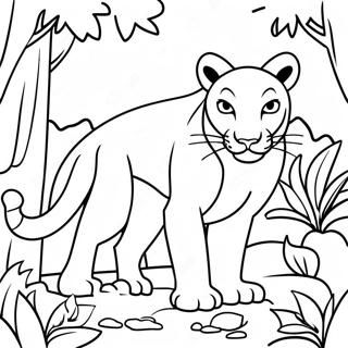 Pagina Para Colorir Bagheera Majestosa Na Selva 74546-61502